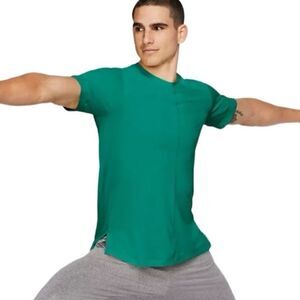 Nike Men Dri-Fit Yoga Training Top T-Shirt Slim Fit Green Size small
